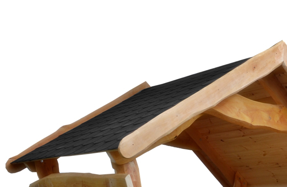 Gartenlaube aus Massivholz Dach Anthrazit